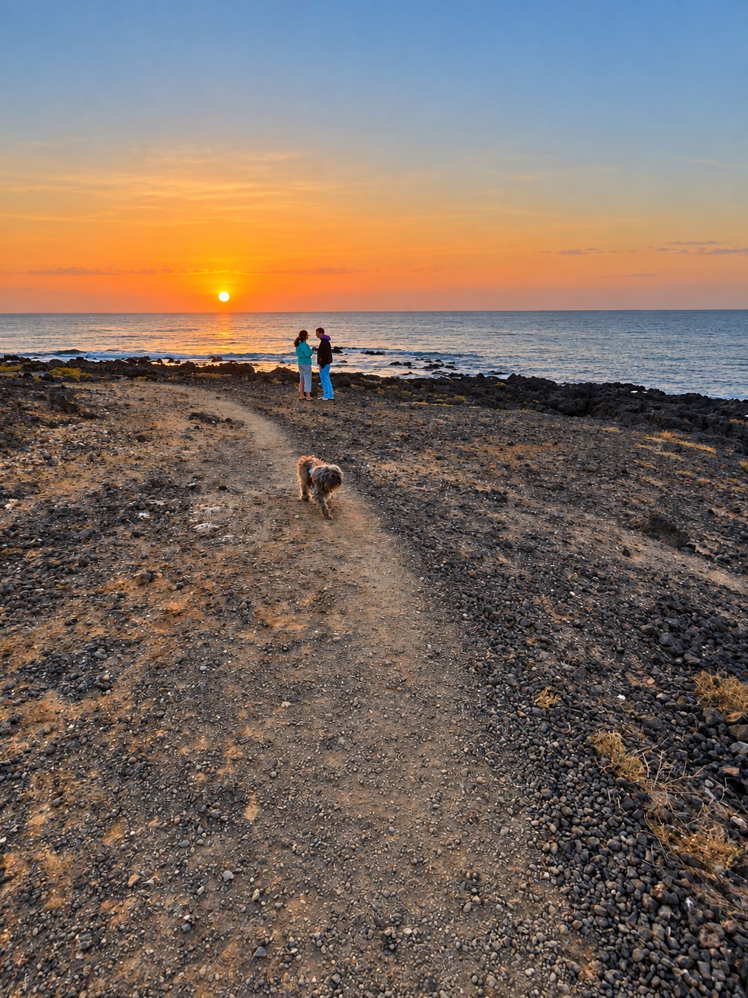 Costa de El Médano al atardecer