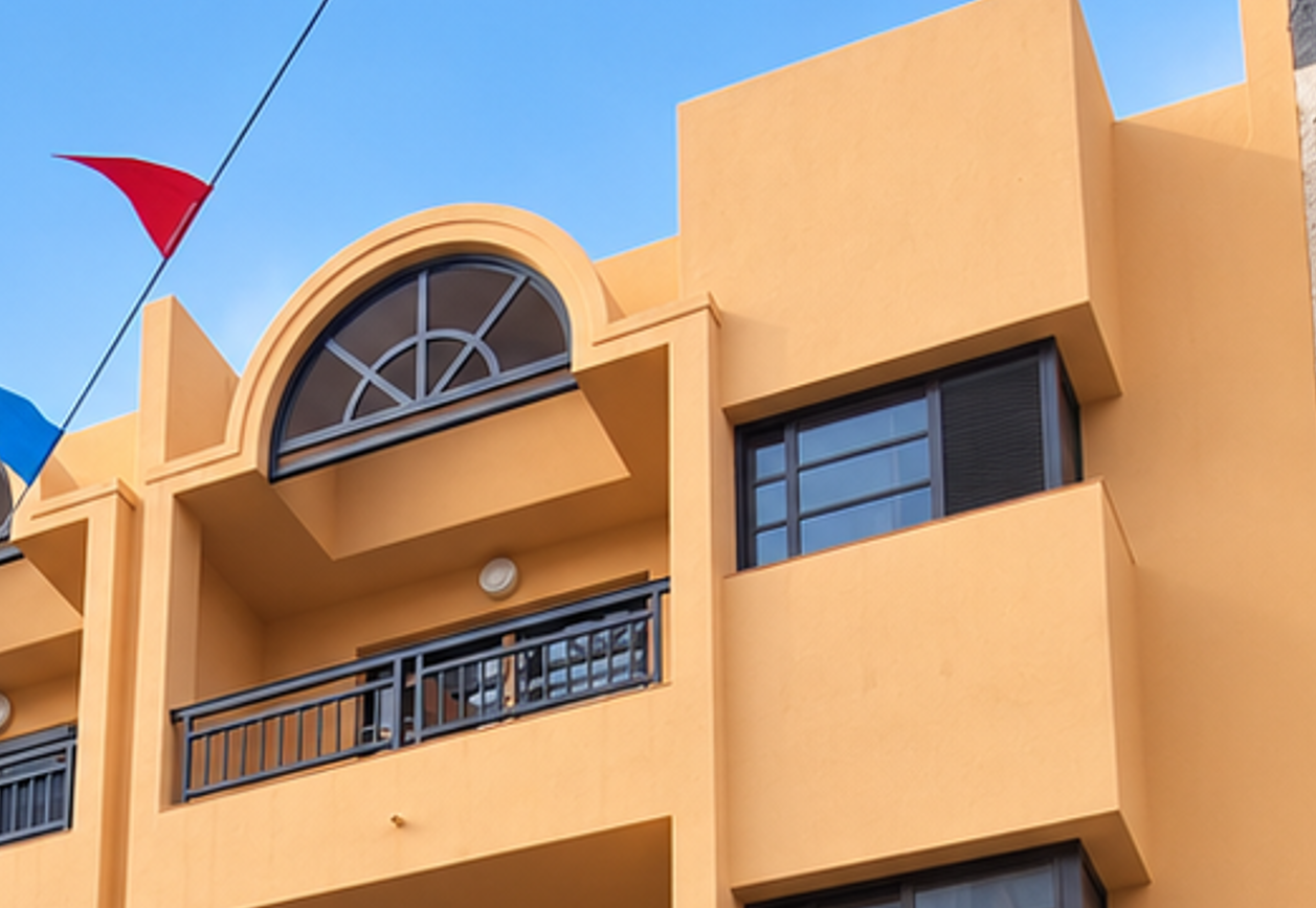 Frontal exterior de la terraza hacia Avenida José Miguel Galván Bello